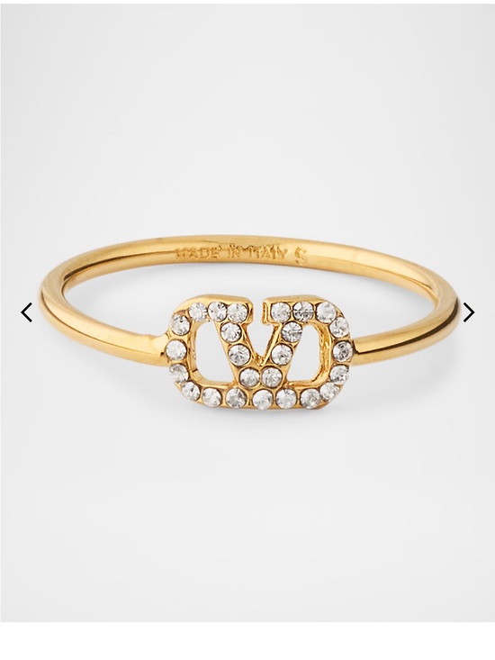 Valentino Garavani Jewelry - Authentic Valentino Garavani Gold VLogo Signature Strass Ring